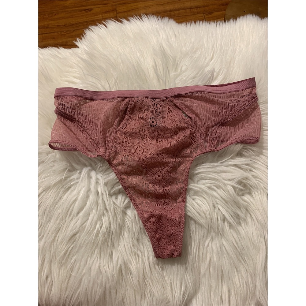 victoria's secret panties Very Sexy High Waist Thing Small Dusty Pink NWT